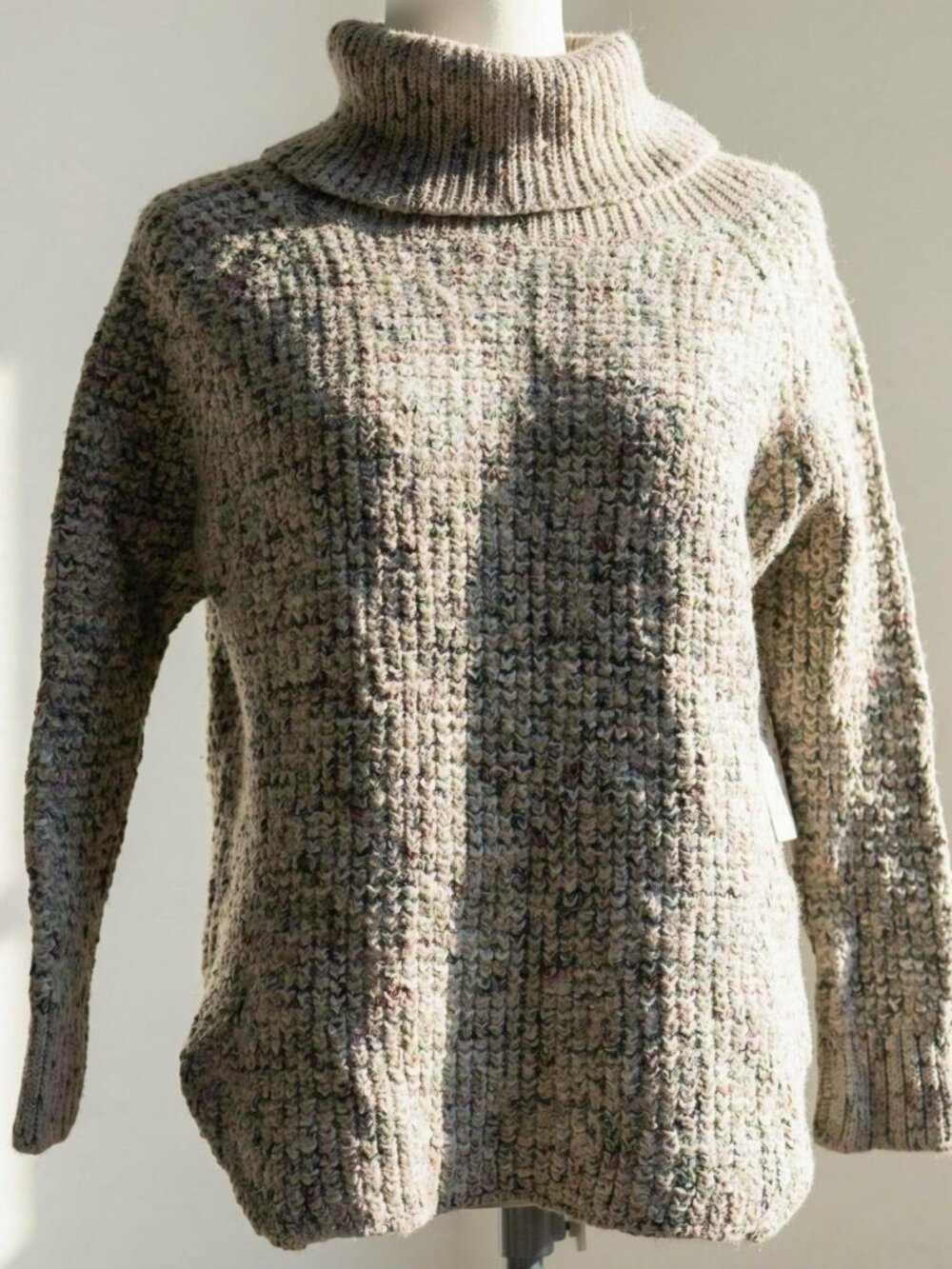 Free People Chunky Knit Mock Turtleneck Sweater